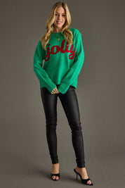 Jingle Jolly Merry Christmas Sweater Tops