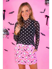 Checkered Gigi the Ghost Skort