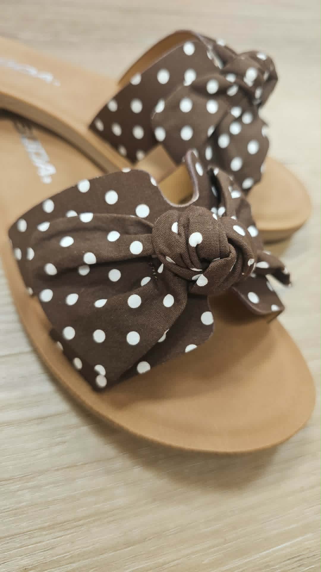 Road- Brown Polka- Dot Sandal