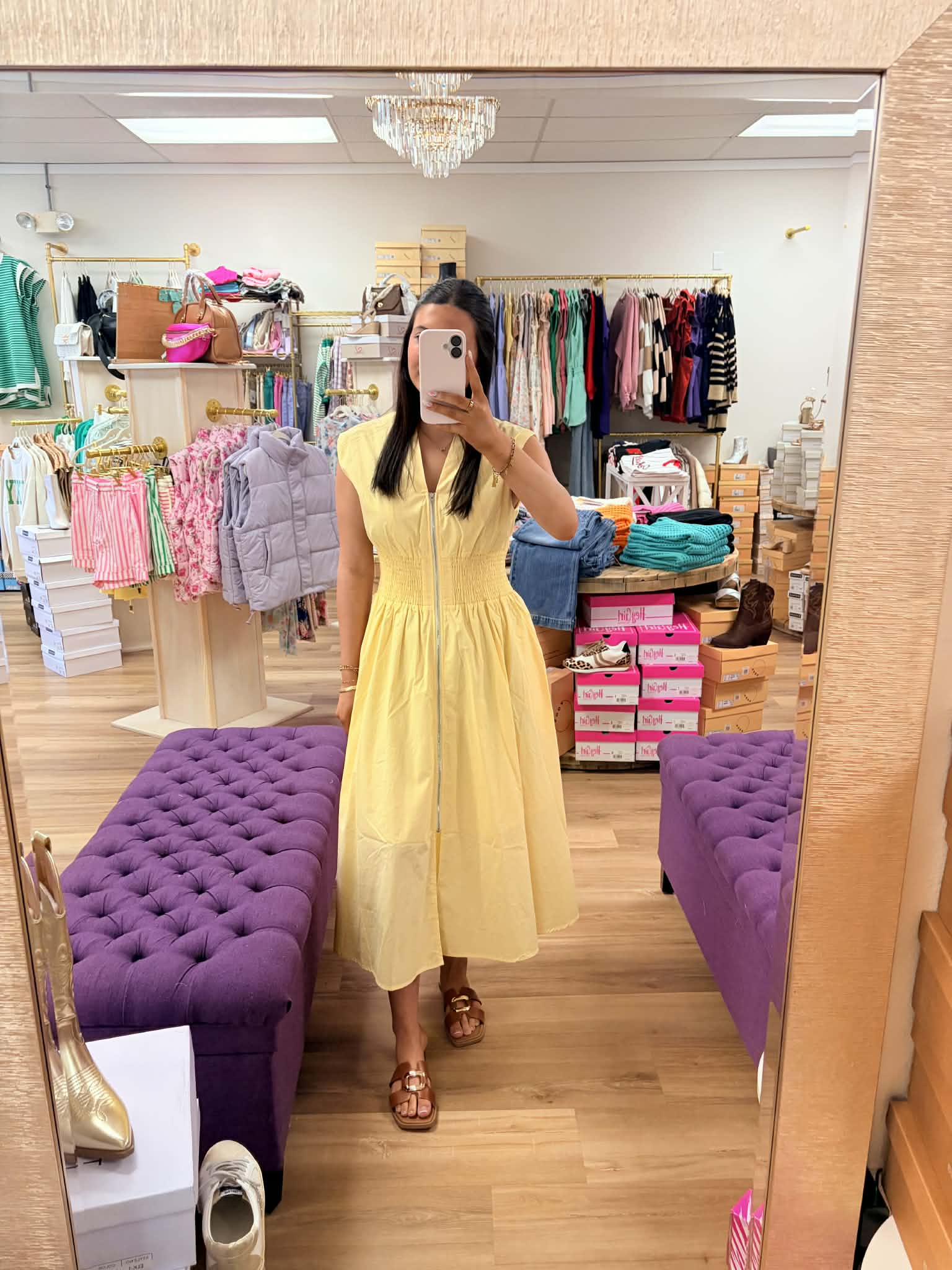 Lilly- Smocked Waist Midi Dress