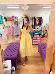 Lilly- Smocked Waist Midi Dress