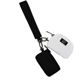 Black/White Lulu Mac Double Pouch Wristlets