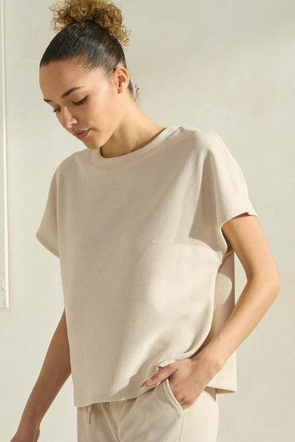 Corduroy Short Sleeve Top