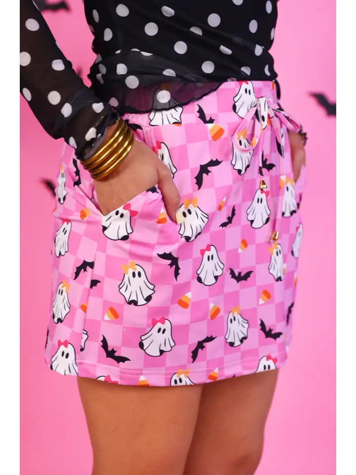 Checkered Gigi the Ghost Skort