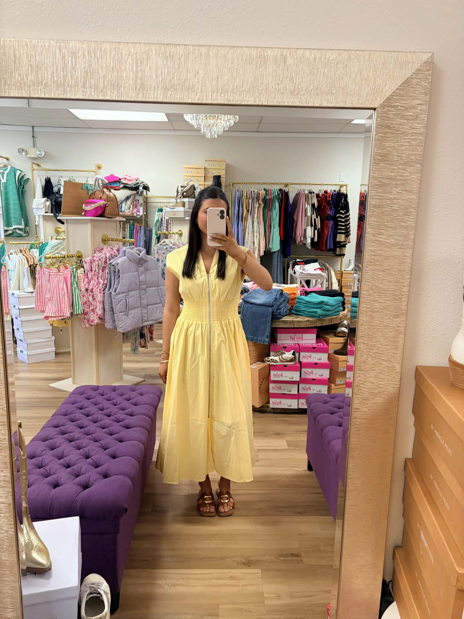 Lilly- Smocked Waist Midi Dress
