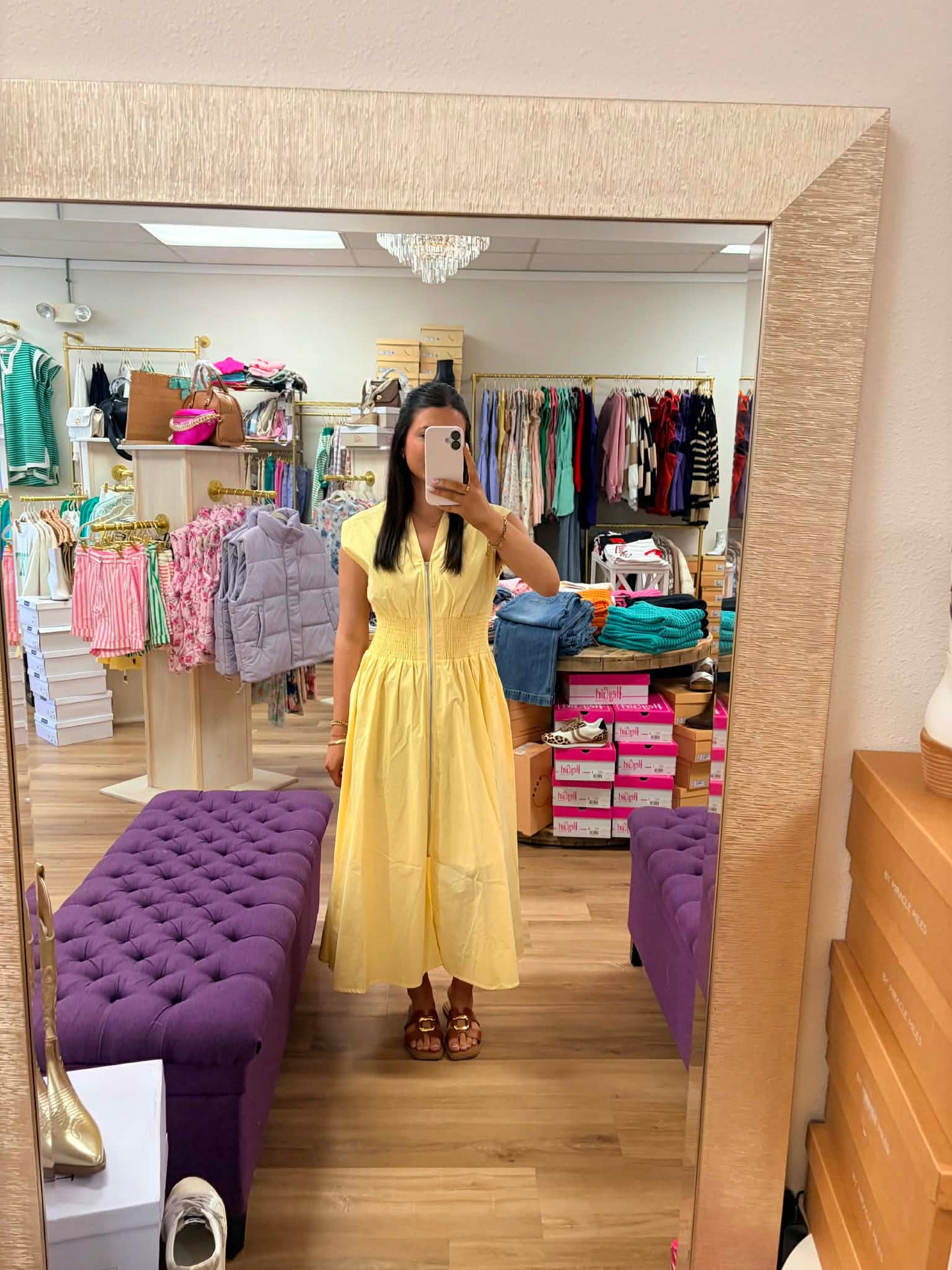 Lilly- Smocked Waist Midi Dress