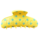 LULU MAC HAIR CLIPS LM-HR-1001- Butter/Blue Dot