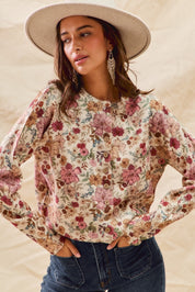 Flower Child- Front Button Cardigan Top