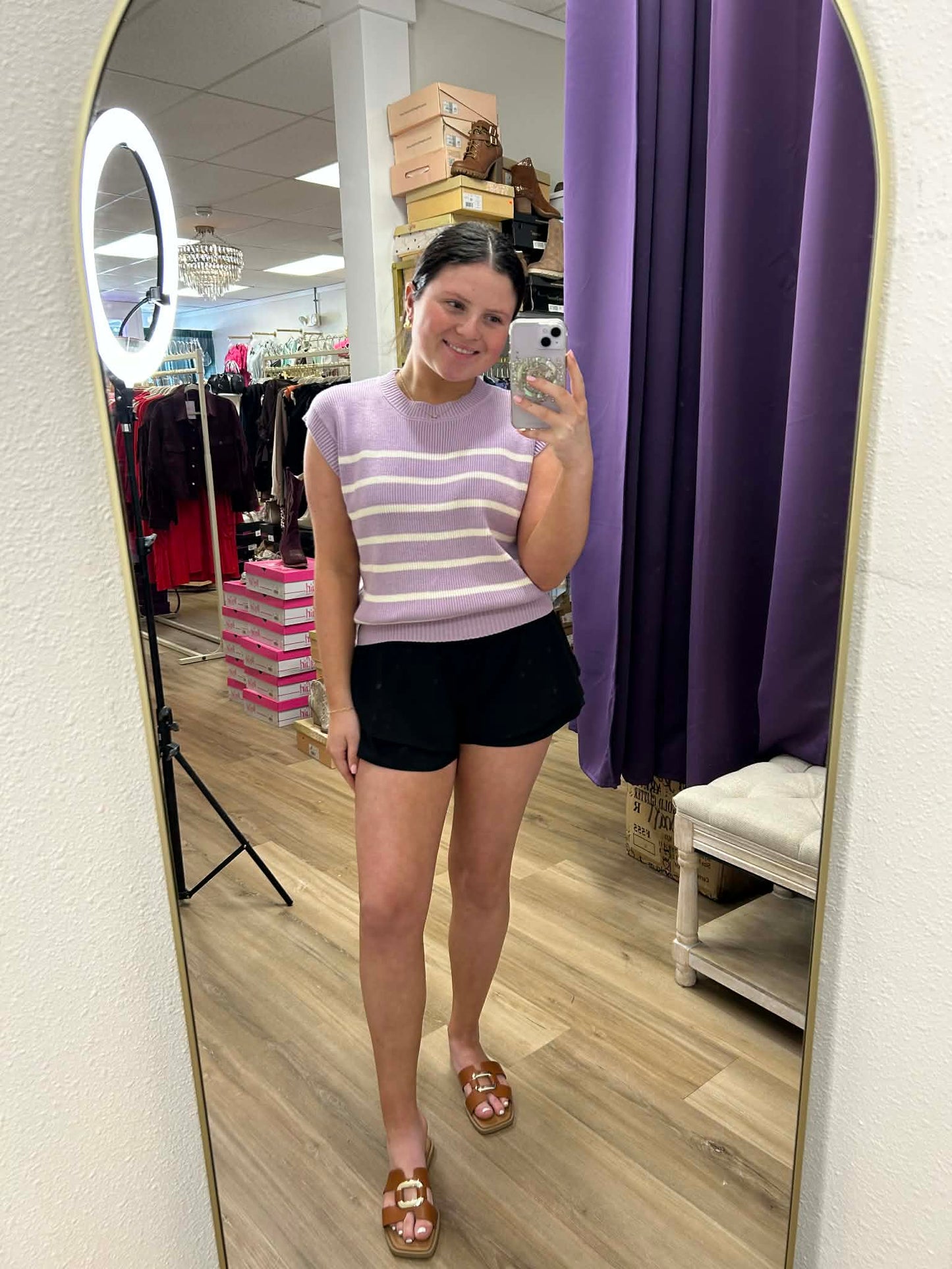 Bliss- Striped Sweater Top