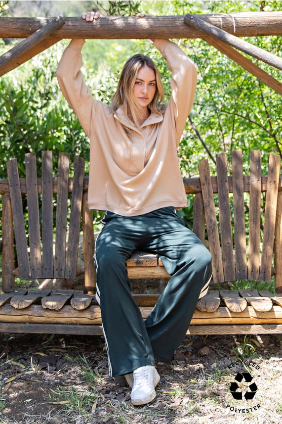Side Stripe- Butter Soft Side Contrast Straight Pant