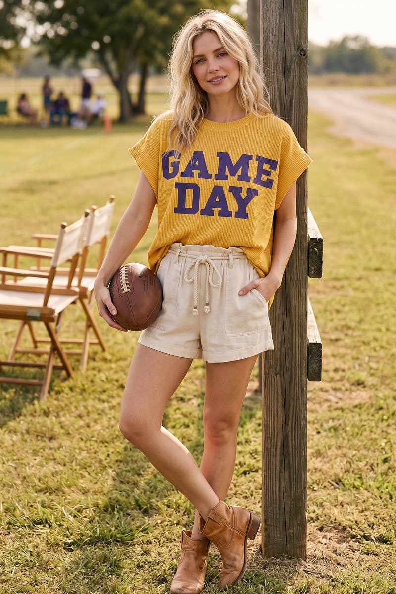 Game Day Ribbed Knit Top