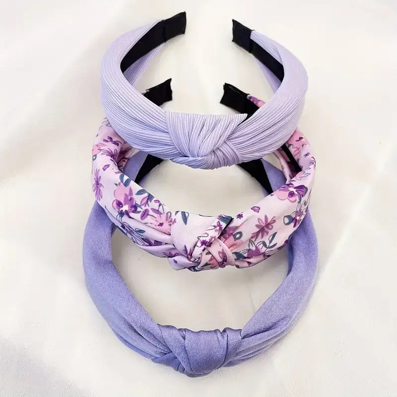 Spring Purples Knotted Headband