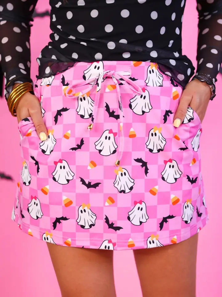 Checkered Gigi the Ghost Skort