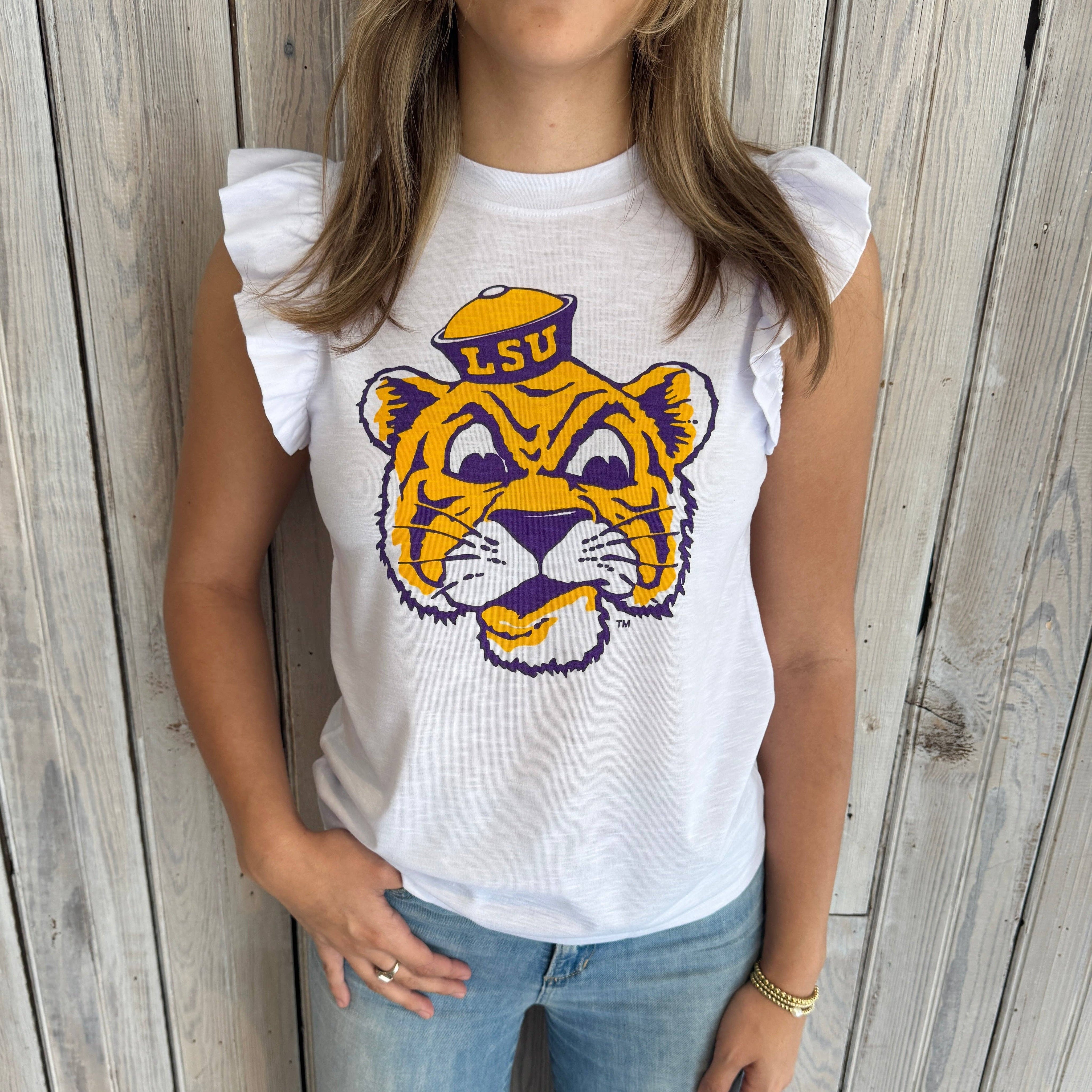 NM LSU Sailor Mike White Flutter Sleeve