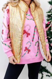 Festive Glow Sequin Vest