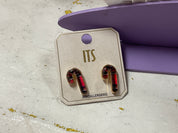 Christmas Plaid Candy Cane Post Earrings