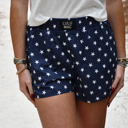 LULU MAC NAVY STAR SHORT