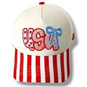 USA Bow Stripe Hat