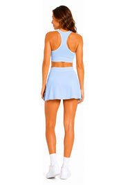 Double stripes sports bra with skorts activewear tennis set