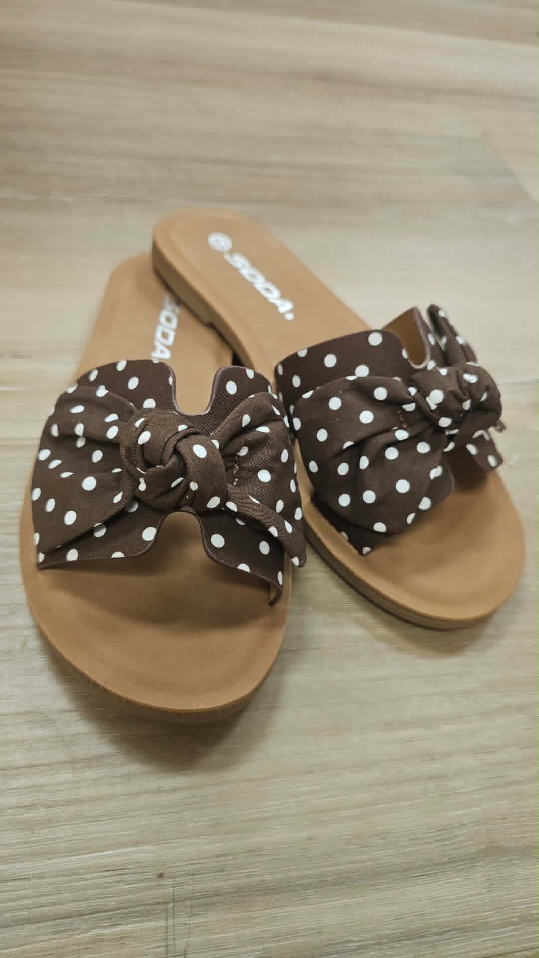 Road- Brown Polka- Dot Sandal