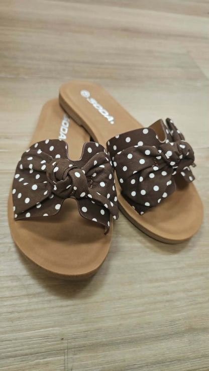 Road- Brown Polka- Dot Sandal