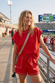 Scuba Contrast Stitch Game day Lounge Set