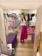 Radiant- Satin Midi Skirt