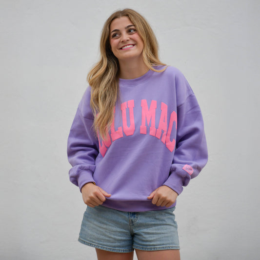 LULU MAC Purple/Pink Puff SWEATER