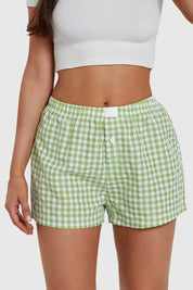 Gingham Casual Shorts