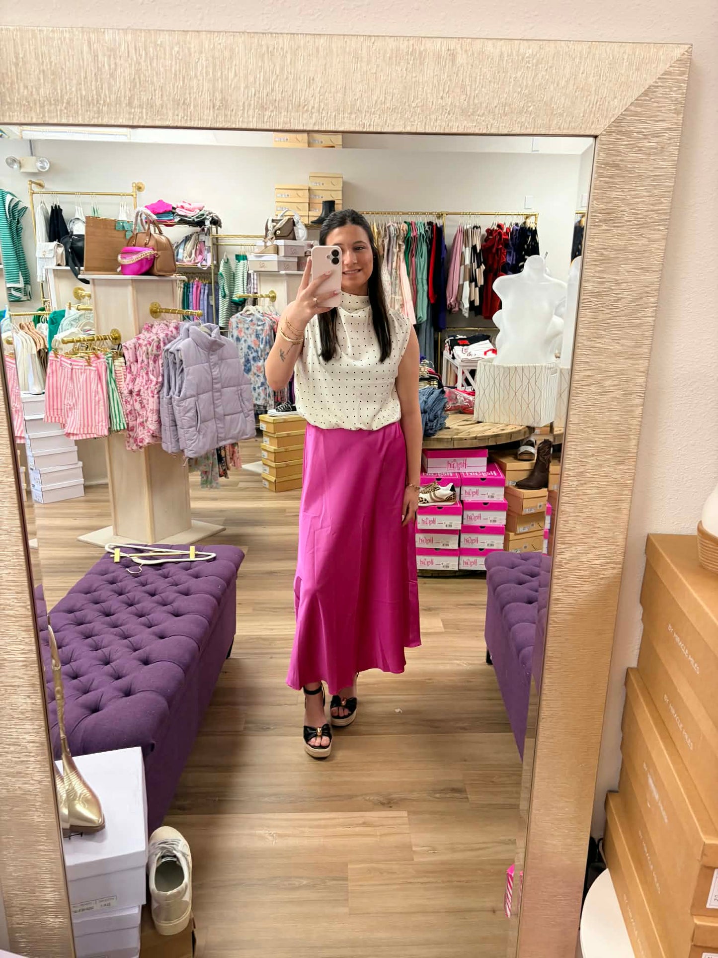 Radiant- Satin Midi Skirt