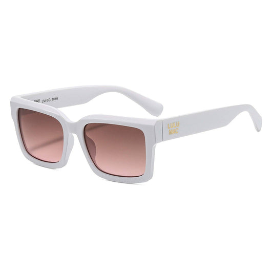 LULU MAC Georgia White Sunglasses