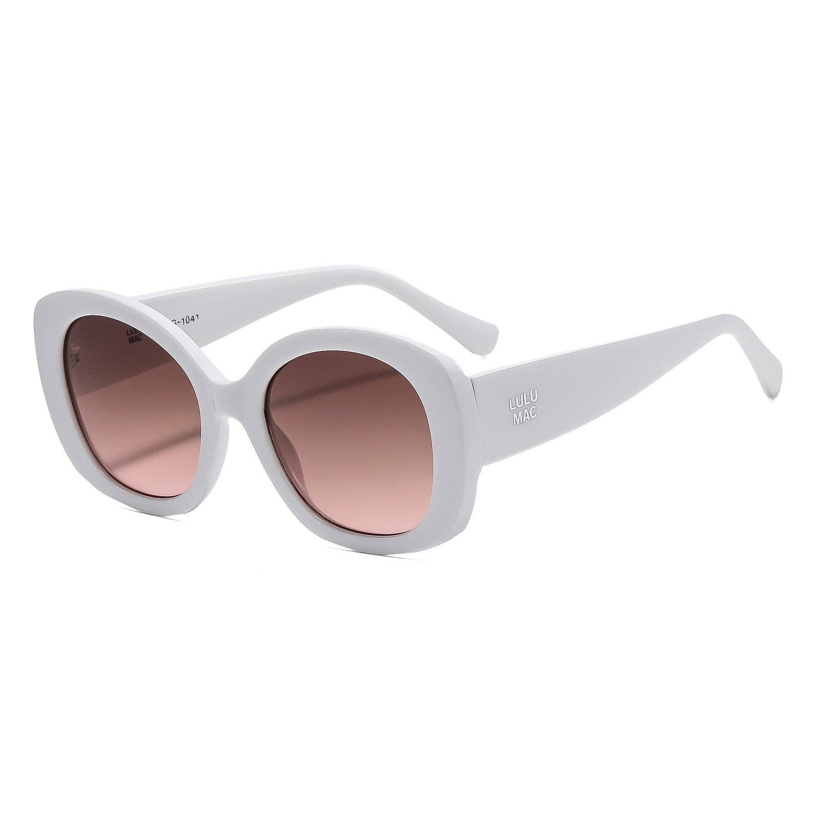 LULU MAC Tatum White Sunglasses