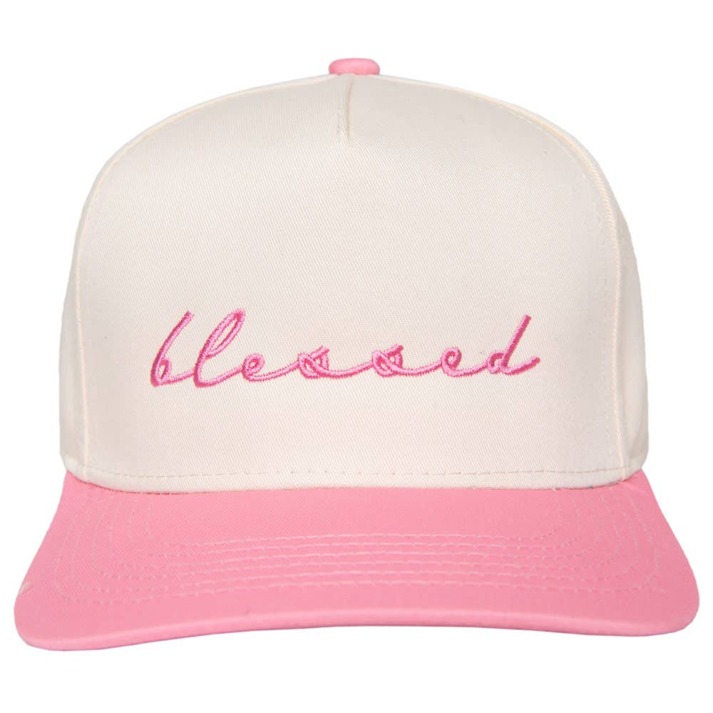 Blessed (Cursive) Two-Toned Vintage Hat