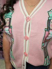 Sequin Nutcracker Sweater Vest