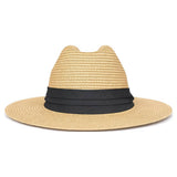 WOVEN STRAW OPEN WEAVE PANAMA SUN HAT, AHT 91641