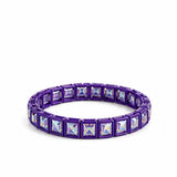 LULU MAC Purple Rhinestone Bracelet