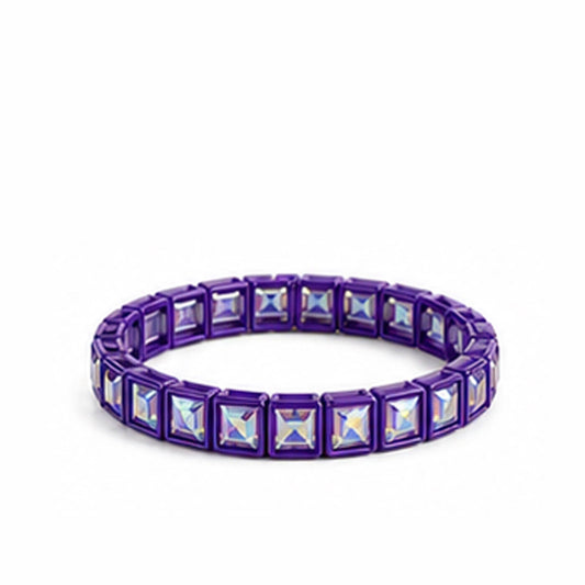 LULU MAC Purple Rhinestone Bracelet