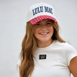 LULU MAC NAVY STITCH/RED BILL CAP