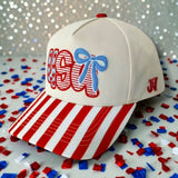 USA Bow Stripe Hat