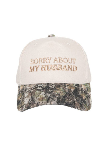 Sorry About My Husband Two-Toned Trucker Hats