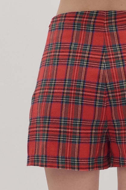 Rebecca- Plaid Skort