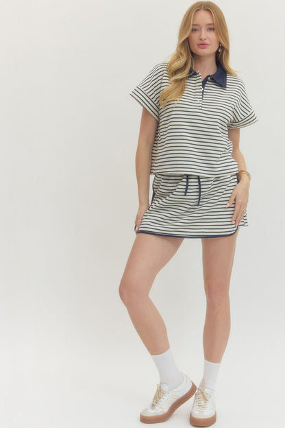 Meadow- Striped skort