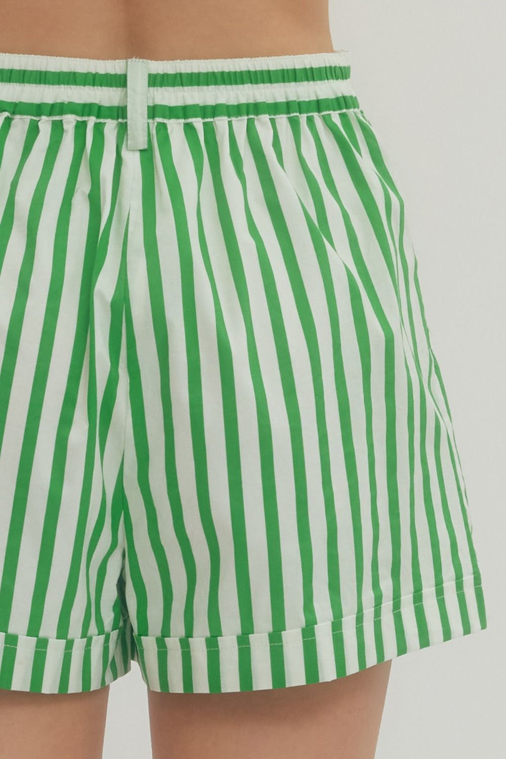 Dreamy- Striped Button shorts with pockets