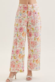 Botanical Petals- Wide Leg Pant