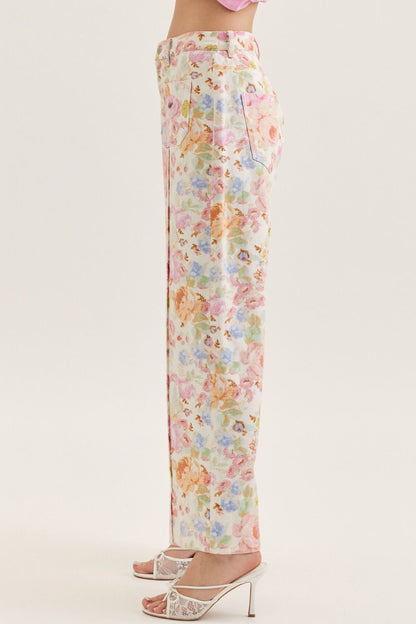 Botanical Petals- Wide Leg Pant