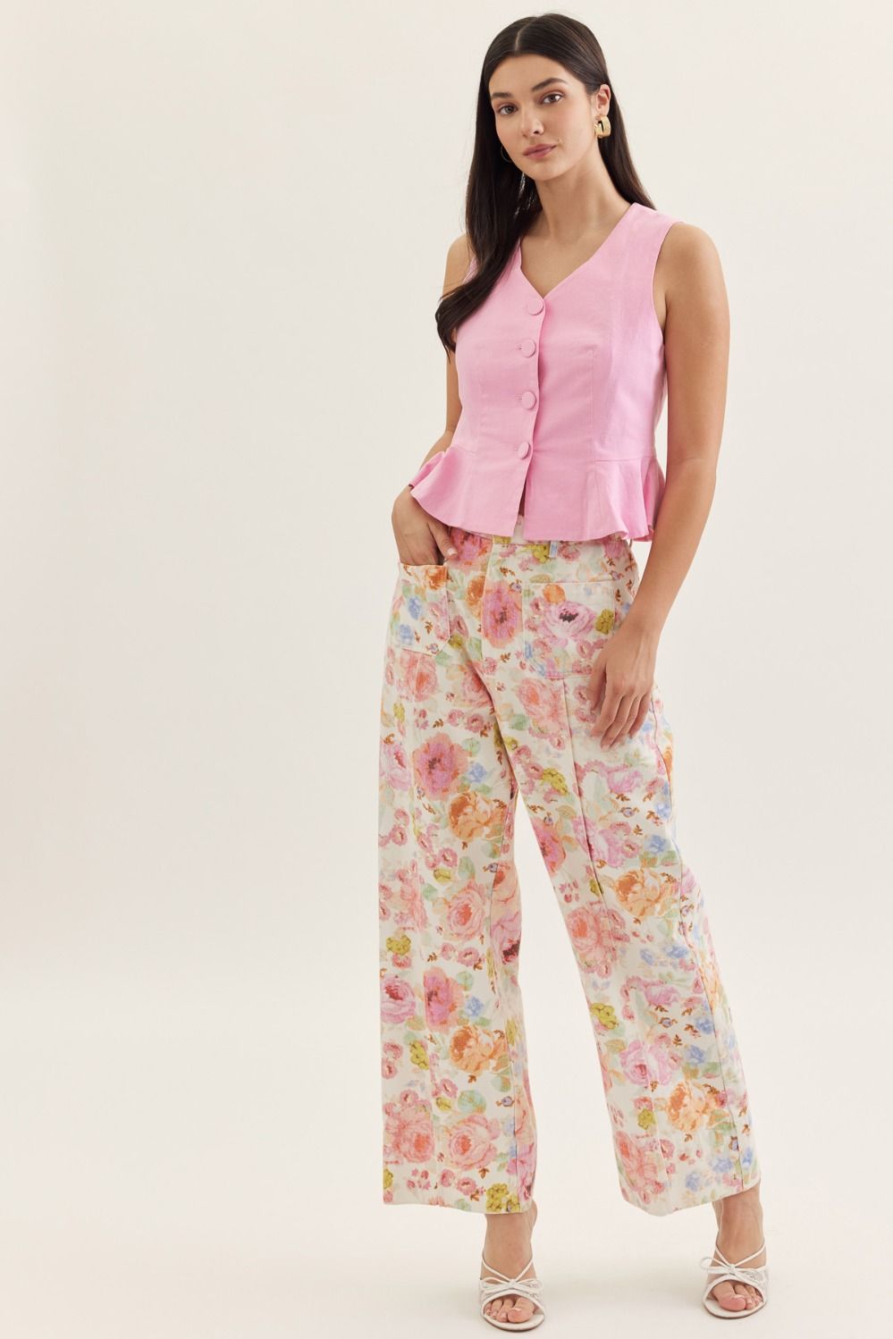 Botanical Petals- Wide Leg Pant