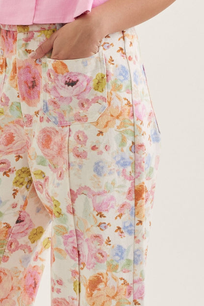 Botanical Petals- Wide Leg Pant