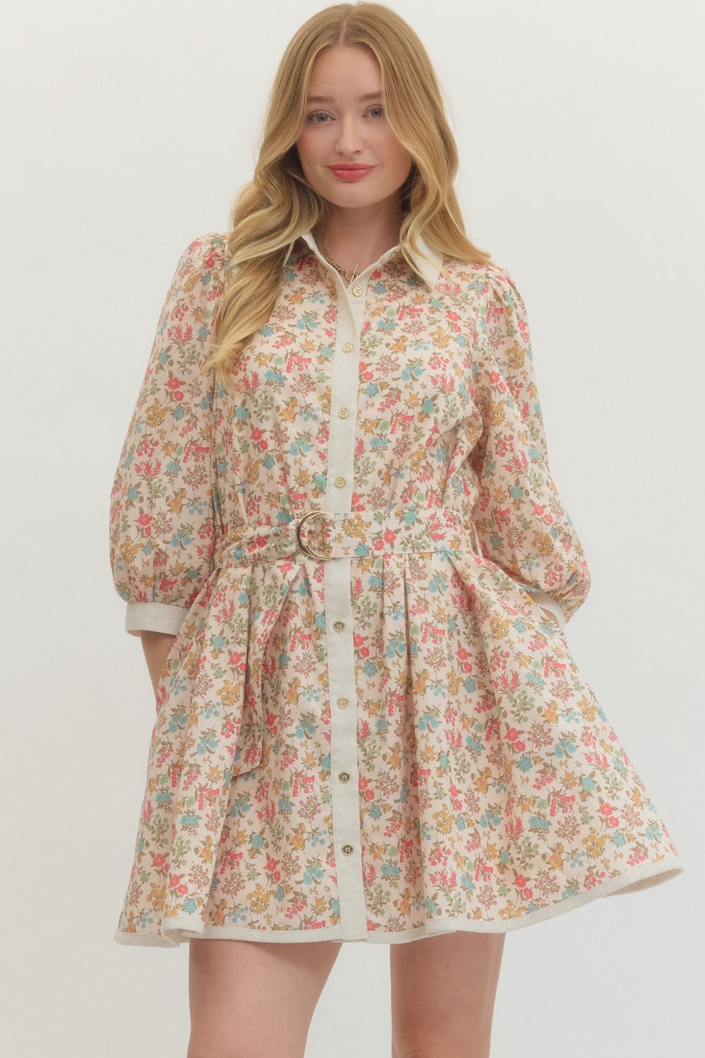 Vintage Garden- Floral print dress