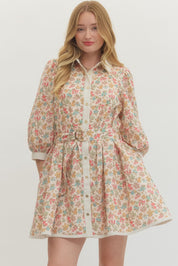 Vintage Garden- Floral print dress