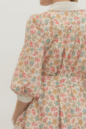 Vintage Garden- Floral print dress
